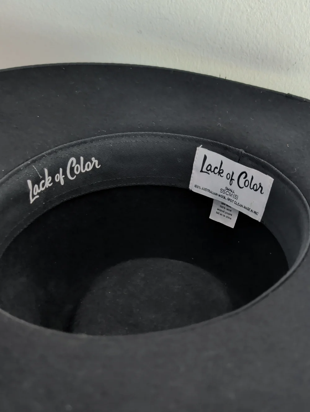 Lack of Color Black Hat Women Size S